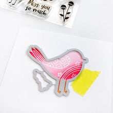 Load image into Gallery viewer, Catherine Pooler - Stamp & Die Set - Quilted Birds. Who wouldn't love the sweet birds in the Quilted Birds Set? This set of patterned birds and flower stamps is perfect for any occasion. Available at Embellish Away located in Bowmanville Ontario Canada