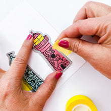 Load image into Gallery viewer, Catherine Pooler - Stamp & Die Set - Scenic Lighthouses. The Scenic Lighthouses Set has three unique, hand drawn lighthouses. The outline lighthouse image is perfect for coloring with ink pads and Blender Pens or Copic or Alcohol Markers. Available at Embellish Away located in Bowmanville Ontario Canada.