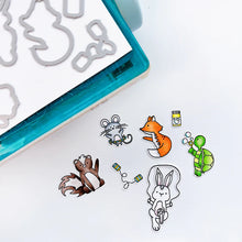 Load image into Gallery viewer, Catherine Pooler - Stamp & Die Set - School's Out. School's Out for the summer and these woodland buddies are ready for some outdoor play! Available at Embellish Away located in Bowmanville Ontario Canada.