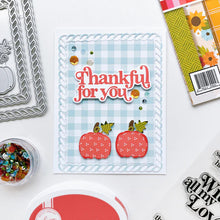 Load image into Gallery viewer, Catherine Pooler - Stamp & Die Set - Sentiments - Joyful Thanks. Send a "big thanks" with the Joyful Thanks Sentiment Stamp & Die Set. This stamp set features some large sentiments and smaller complimentary sentiments to use alone or inside the card. Available at Embellish Away located in Bowmanville Ontario Canada. Example by brand ambassador.