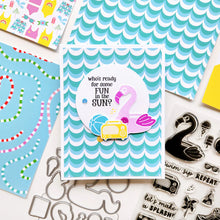 Load image into Gallery viewer, Catherine Pooler - Stamp & Die Set - Swim Sip Repeat. Available at Embellish Away located in Bowmanville Ontario Canada. Example by Catherine Pooler Designs Ambassador.