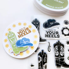 Load image into Gallery viewer, Catherine Pooler - Stamp & Die Set - These Boots. Available at Embellish Away located in Bowmanville Ontario Canada. Example by Catherine Pooler Designs.