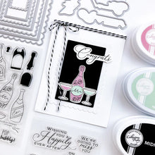 Load image into Gallery viewer, Catherine Pooler - Stamp & Die Set - This Calls for Champagne. Time to celebrate and pop the bubbly! The This Calls for Champagne Stamp Set and Coordinating Dies are ready for a party any time of year. Available at Embellish Away located in Bowmanville Ontario Canada Example by brand ambassador.