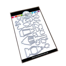 Load image into Gallery viewer, Catherine Pooler - Stamp & Die Set - Warm & Bright. Light glowing works of art, lamps and lanterns are a classic icon of warmth and home. Features these images with candles and greenery to "decorate" them for the winter season. Available at Embellish Away located in Bowmanville Ontario Canada.