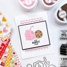 Load image into Gallery viewer, Catherine Pooler - Stamp & Die Set - We Go Together. We go together like donuts and sprinkles! Ready for your cards and projects for Valentines Day, celebrating your bestie, or any day you want to let the one you love know you are "the perfect pair"! Available at Embellish Away located in Bowmanville Ontario Canada. Example by brand ambassador.