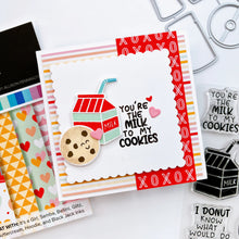 Load image into Gallery viewer, Catherine Pooler - Stamp & Die Set - We Go Together. We go together like donuts and sprinkles! Ready for your cards and projects for Valentines Day, celebrating your bestie, or any day you want to let the one you love know you are "the perfect pair"! Available at Embellish Away located in Bowmanville Ontario Canada. Example by brand ambassador.