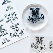 Load image into Gallery viewer, Catherine Pooler - Stamps - Best Birthday Yet. This stamp set is full of birthday sentiments that will round out your cards just right! Tell them "today is all about you" or "you're my favorite reason to celebrate". Available at Embellish Away located in Bowmanville Ontario Canada.