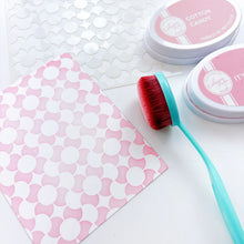 Charger l'image dans la galerie, Catherine Pooler - Stencil - Daisy Duke. The Daisy Duke Stencil is a floral inspired, repeating geometric pattern that celebrates summery fun. Blend some ink over it to add a fun pattern or use your favorite mediums for added texture. Available at Embellish Away located in Bowmanville Ontario Canada.