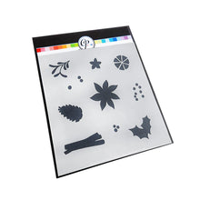 Load image into Gallery viewer, Catherine Pooler - Stencil - Greenery of the Season. Perfectly paired with the line art stamps from the Greenery of the Season Stamp Set, this stencil allows you to adds a stunning ink-blended effect to your creations. Available at Embellish Away located in Bowmanville Ontario Canada.