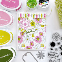 Load image into Gallery viewer, Catherine Pooler - Tag Die - Snowflake. This gift tag features a dotted edge pattern and additional snowflake die. Cut the snowflake from the tag or cut and paste it on for cards, projects and more! Available at Embellish Away located in Bowmanville Ontario Canada. Example by brand ambassador.