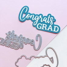 Load image into Gallery viewer, Catherine Pooler - Word Die - Congrats Grad. Celebrate all the graduates in your life with the Congrats Grad Word Die. Available at Embellish Away located in Bowmanville Ontario Canada.