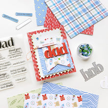 Load image into Gallery viewer, Catherine Pooler - Word Die - Just Dad. Available at Embellish Away located in Bowmanville Ontario Canada. Example by Catherine Pooler Designs brand Ambassador.