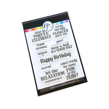 Load image into Gallery viewer, Catherine Pooler - Sentiments Stamp & Die Set - Sunny Birthday. Available at Embellish Away located in Bowmanville Ontario Canada.