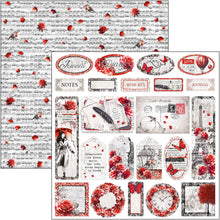 Charger l'image dans la galerie, Ciao Bella - 12x12 Patterns Pad - 8/Pkg - Paris Je t’aime. “Paris Je t’aime” is an elegant and modern collection that celebrates Paris with a refined combination of white, black, and red details. Available at Embellish Away located in Bowmanville Ontario Canada.