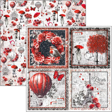 Charger l'image dans la galerie, Ciao Bella - 12x12 Patterns Pad - 8/Pkg - Paris Je t’aime. “Paris Je t’aime” is an elegant and modern collection that celebrates Paris with a refined combination of white, black, and red details. Available at Embellish Away located in Bowmanville Ontario Canada.