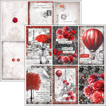 Charger l'image dans la galerie, Ciao Bella - 8x8 Paper Pad - 12/Pkg - Paris Je t’aime. “Paris Je t’aime” is an elegant and modern collection that celebrates Paris with a refined combination of white, black, and red details. Available at Embellish Away located in Bowmanville Ontario Canada