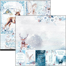 Load image into Gallery viewer, Ciao Bella - 8x8 Paper Pad - 12/Pkg - Winter Journey. With beautiful snowy images the Winter Journey collection has a cool color palette of ice blue and white perfect for your Winter projects and greeting cards. Available at Embellish Away located in Bowmanville Ontario Canada