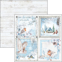 Load image into Gallery viewer, Ciao Bella - 8x8 Paper Pad - 12/Pkg - Winter Journey. With beautiful snowy images the Winter Journey collection has a cool color palette of ice blue and white perfect for your Winter projects and greeting cards. Available at Embellish Away located in Bowmanville Ontario Canada