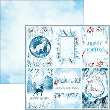 Load image into Gallery viewer, Ciao Bella - 8x8 Paper Pad - 12/Pkg - Winter Journey. With beautiful snowy images the Winter Journey collection has a cool color palette of ice blue and white perfect for your Winter projects and greeting cards. Available at Embellish Away located in Bowmanville Ontario Canada