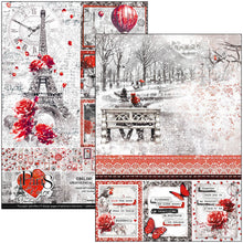 Charger l'image dans la galerie, Ciao Bella - Creative Pad A4 9/Pkg - Paris Je t’aime. An elegant and modern collection that celebrates Paris with a refined combination of white, black, and red details. Available at Embellish Away located in Bowmanville Ontario Canada