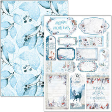 Load image into Gallery viewer, Ciao Bella - Creative Pad A4 9/Pkg - Winter Journey. With beautiful snowy images the Winter Journey collection has a cool color palette of ice blue and white perfect for your Winter projects and greeting cards. Available at Embellish Away located in Bowmanville Ontario Canada