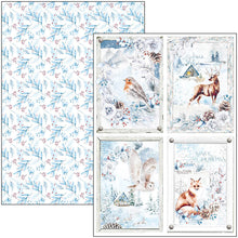 Load image into Gallery viewer, Ciao Bella - Creative Pad A4 9/Pkg - Winter Journey. With beautiful snowy images the Winter Journey collection has a cool color palette of ice blue and white perfect for your Winter projects and greeting cards. Available at Embellish Away located in Bowmanville Ontario Canada