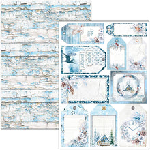 Load image into Gallery viewer, Ciao Bella - Creative Pad A4 9/Pkg - Winter Journey. With beautiful snowy images the Winter Journey collection has a cool color palette of ice blue and white perfect for your Winter projects and greeting cards. Available at Embellish Away located in Bowmanville Ontario Canada