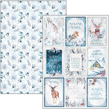 Load image into Gallery viewer, Ciao Bella - Creative Pad A4 9/Pkg - Winter Journey. With beautiful snowy images the Winter Journey collection has a cool color palette of ice blue and white perfect for your Winter projects and greeting cards. Available at Embellish Away located in Bowmanville Ontario Canada