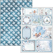 Load image into Gallery viewer, Ciao Bella - Creative Pad A4 9/Pkg - Winter Journey. With beautiful snowy images the Winter Journey collection has a cool color palette of ice blue and white perfect for your Winter projects and greeting cards. Available at Embellish Away located in Bowmanville Ontario Canada