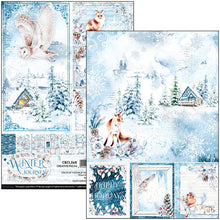 Load image into Gallery viewer, Ciao Bella - Creative Pad A4 9/Pkg - Winter Journey. With beautiful snowy images the Winter Journey collection has a cool color palette of ice blue and white perfect for your Winter projects and greeting cards. Available at Embellish Away located in Bowmanville Ontario Canada