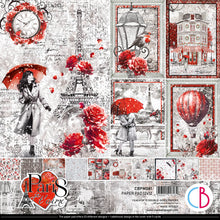 Charger l'image dans la galerie, Ciao Bella - Pad 12x12 - 12/Pkg - Paris Je t’aime. “Paris Je t’aime” is an elegant and modern collection that celebrates Paris with a refined combination of white, black, and red details. Available at Embellish Away located in Bowmanville Ontario Canada.