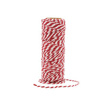 Load image into Gallery viewer, Craft Perfect - Striped Bakers Twine. Craft Perfect Striped Bakers Twine is a classic baker's twine style and a high-quality cord making it perfect for decorating a number of paper craft and mixed media projects. Available at Embellish Away located in Bowmanville Ontario Canada.
