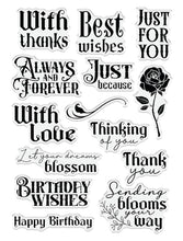 Charger l'image dans la galerie, Crafter's Companion - Sara Signature Clear Stamp - Sending Blooms. Set of 13 acrylic. Size: 5'' x 7''. At Embellish Away in Bowmanville Ontario Canada.