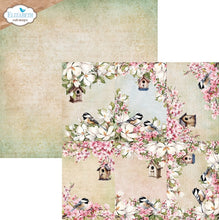 Load image into Gallery viewer, Double-sided sheets with unique designs, birds, florals, and delicate patterns in a soft color palette. At Embellish Away in Bowmanville Ontario Canada.