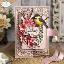 Charger l'image dans la galerie, 4 sizes of elegant 3D cherry blossoms, perfect for adding depth and layers to your floral designs. Available at Embeillish Away located in Bowmanville Ontario Canada. Example by brand ambassador.