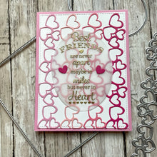 Load image into Gallery viewer, Gina K. Designs - Die - Heart Chain. Gina K Designs wafer thin metal-etched dies are the highest quality available for your paper crafting projects. Available at Embellish Away located in Bowmanville Ontario Canada. Example by brand ambassador.