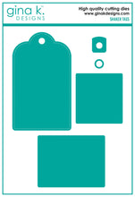 Load image into Gallery viewer, Gina K. Designs - Die - Shaker Tags. Gina K Designs wafer thin metal-etched dies are the highest quality available for your paper crafting projects. Available at Embellish Away located in Bowmanville Ontario Canada.