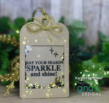 Load image into Gallery viewer, Gina K. Designs - Die - Shaker Tags. Gina K Designs wafer thin metal-etched dies are the highest quality available for your paper crafting projects. Available at Embellish Away located in Bowmanville Ontario Canada. Example by Karen Hightower.