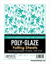 Charger l'image dans la galerie, Gina K. Designs - Poly-Glaze Foiling Sheets - Cone Flower Garden. The new Poly-Glaze Foiling Sheets are a fun way to add foil to your paper crafting projects! Available at Embellish Away located in Bowmanville Ontario Canada.