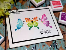 Load image into Gallery viewer, Gina K. Designs - Stamp & Die Set - Bold Flowers. Bold Flowers is the newest collection of big blooms from Melanie Muenchinger, perfect for all your inky techniques! Available at Embellish Away located in Bowmanville Ontario Canada. Example by brand ambassador.