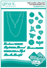 Load image into Gallery viewer, Gina K. Designs - Stamp & Die Set - Celebrate in Style. Set by Melanie Munchinger. Available at Embellish Away located in Bowmanville Ontario Canada.