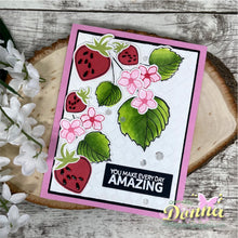 Cargar imagen en el visor de la galería, Gina K. Designs - Stamp & Die Set - Every Day Amazing. Every Day Amazing is a stamp set by Lisa Hetrick. This set is made of premium clear photopolymer and measures 6" X 8". Made in the USA. Available at Embellish Away located in Bowmanville Ontario Canada. Example by brand ambassador.
