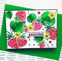 Cargar imagen en el visor de la galería, Gina K. Designs - Stamp & Die Set - Every Day Amazing. Every Day Amazing is a stamp set by Lisa Hetrick. This set is made of premium clear photopolymer and measures 6" X 8". Made in the USA. Available at Embellish Away located in Bowmanville Ontario Canada. Example by brand ambassador.