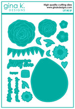 Load image into Gallery viewer, Gina K. Designs - Stamp & Die Set - Lift Me Up. Lift Me Up is a set by Lisa Hetrick. This set is made of premium clear photopolymer and measures 6" X 8". These wafer thin metal-etched dies are the highest quality for your paper crafting projects. Available at Embellish Away located in Bowmanville Ontario Canada.