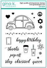 Cargar imagen en el visor de la galería, Gina K. Designs - Stamp & Die Set - Slay Queen. Slay Queen is a set by Beth Silika. This set is made of premium clear photopolymer and measures 6" X 8". These wafer thin metal-etched dies are the highest quality for your paper crafting projects. Available at Embellish Away located in Bowmanville Ontario Canada.