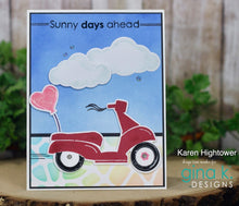 Load image into Gallery viewer, Gina K. Designs - Stamp & Die Set - Sunny Days 2. Sunny Days 2 is a Stamp & Die Set by Melanie Munchinger. This set is made of premium clear photopolymer and measures 6" X 8". Made in the USA. Available at Embellish Away located in Bowmanville Ontario Canada. Example by brand ambassador.