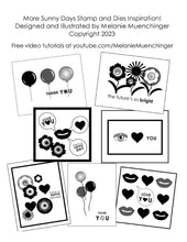 Load image into Gallery viewer, Gina K. Designs - Stamp & Die Set - Sunny Days. Sunny Days are ahead with Melanie Muenchinger’s newest set, full of sunglasses, facial features, and round elements for stamping in the frames. Available at Embellish Away located in Bowmanville Ontario Canada. Inspiration designed by Melanie Muenchinger