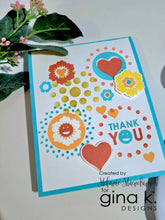 Load image into Gallery viewer, Gina K. Designs - Stamp & Die Set - Sunny Days. Sunny Days are ahead with Melanie Muenchinger’s newest set, full of sunglasses, facial features, and round elements for stamping in the frames. Available at Embellish Away located in Bowmanville Ontario Canada. Example by brand ambassador.