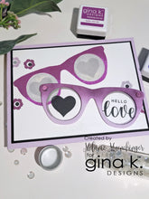 Load image into Gallery viewer, Gina K. Designs - Stamp & Die Set - Sunny Days. Sunny Days are ahead with Melanie Muenchinger’s newest set, full of sunglasses, facial features, and round elements for stamping in the frames. Available at Embellish Away located in Bowmanville Ontario Canada. Example by brand ambassador.