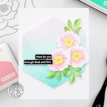 Load image into Gallery viewer, Hero Arts - Cling Stamp 6"X6" - Rough Dot Bold Prints. Looking to add texture? Look no further! We are loving the distressed, industrial theme of this cling, and it is equally lovely when stamped and heat embossed. Measuring 6x6 inches. Available at Embellish Away located in Bowmanville Ontario Canada. Example by brand ambassador.